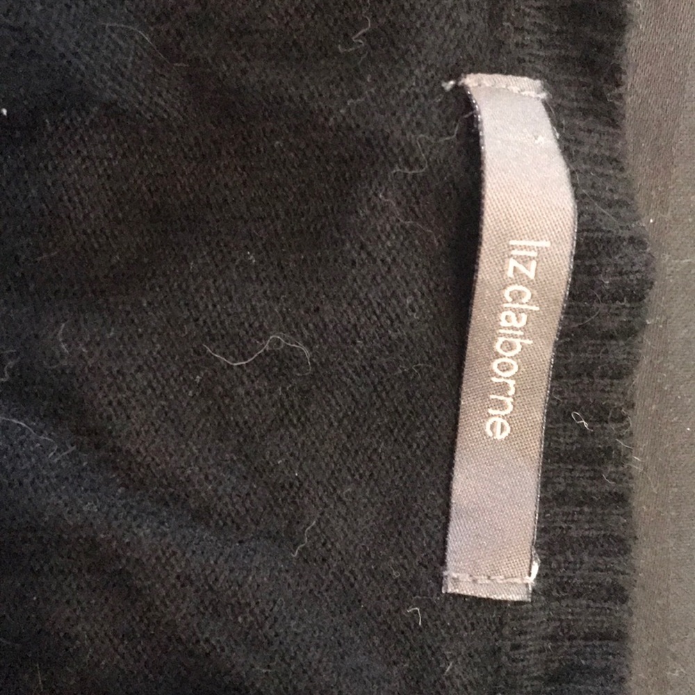 Liz Claiborne Black Cardigan with Rhinestones